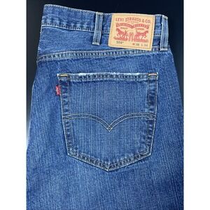 Mint Levi's 559 Relaxed Straight Jeans Men's 38x33 Dark Medium Wash Blue Denim